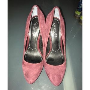 New Magenta Suede Charles David Women’s Stilletos